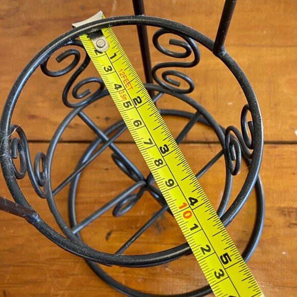 Hanging Candle Holder - Black Metal - 18"TALL Gold Canyon - Picture 4 of 4